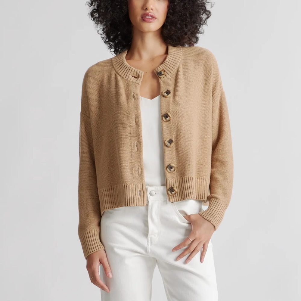 Quince Tan Women's Cardigan Sweater
